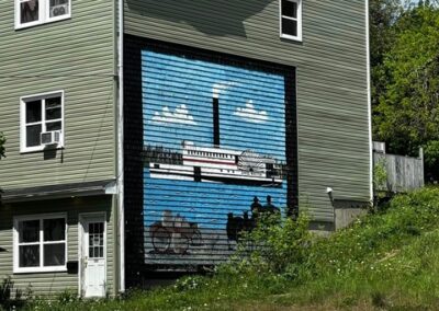 House with mural on the side