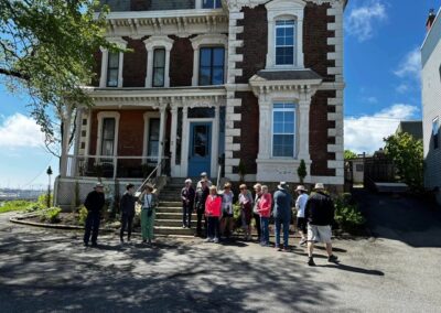 Group in front of house