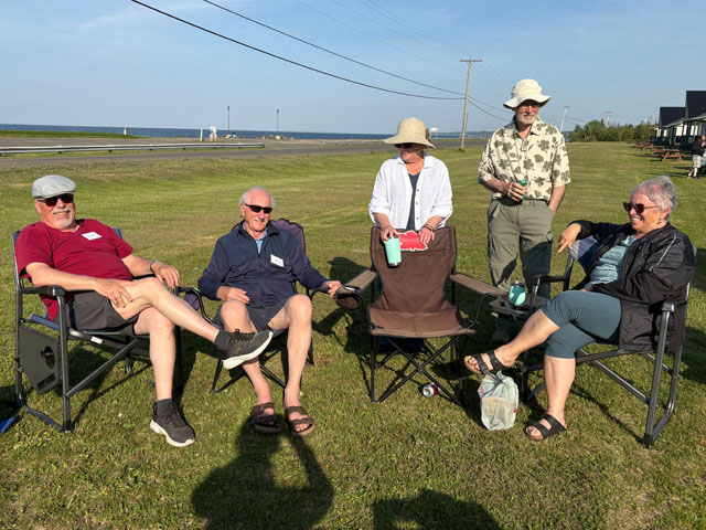 Group of people on lawn